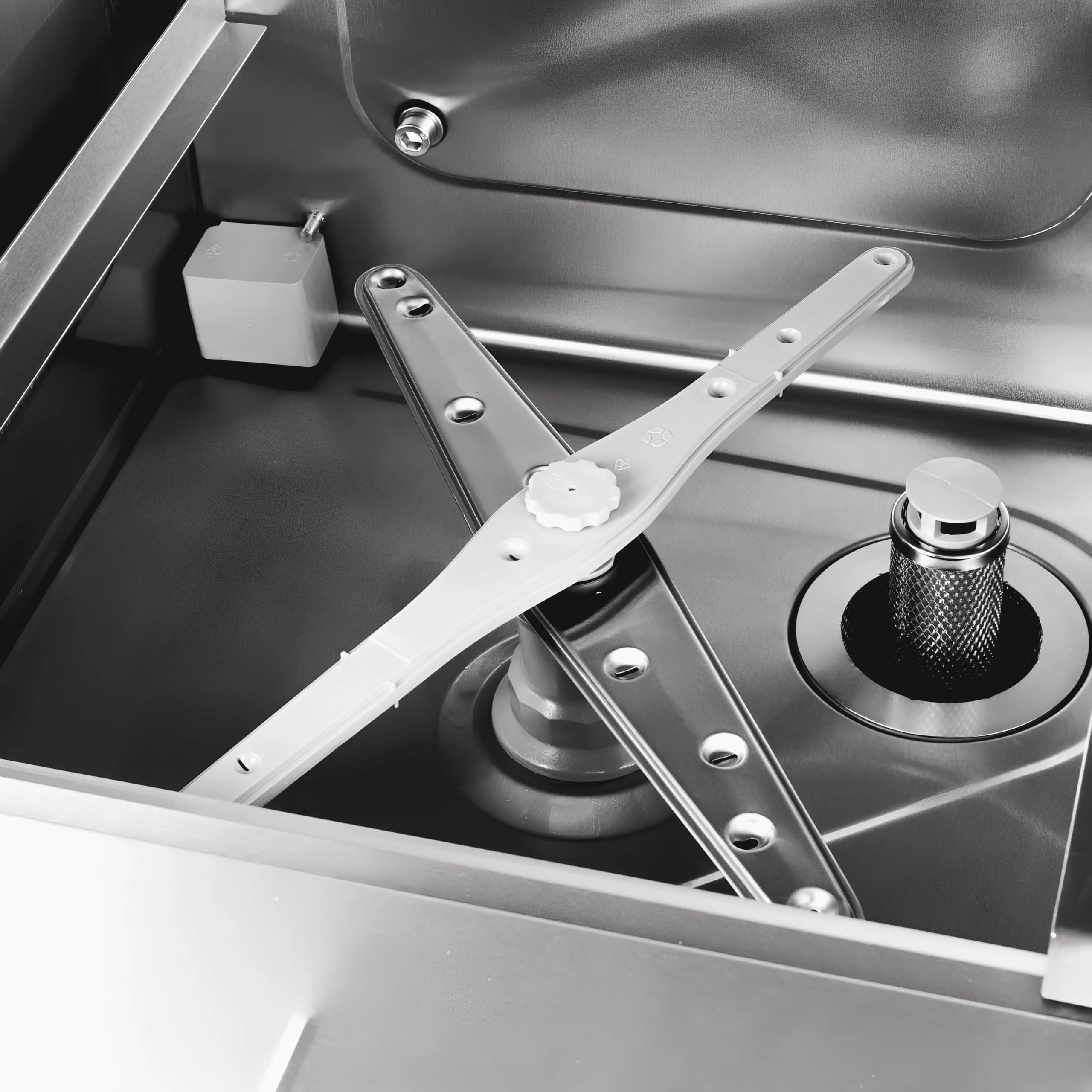 Lavabicchieri Professionale WORLDMAI 40x40 con Pompa di Scarico e Dosatore Brillantante. Macchina Lavapiatti per Cucina di Ristorante, Bar e Horeca. - MADE IN EUROPE