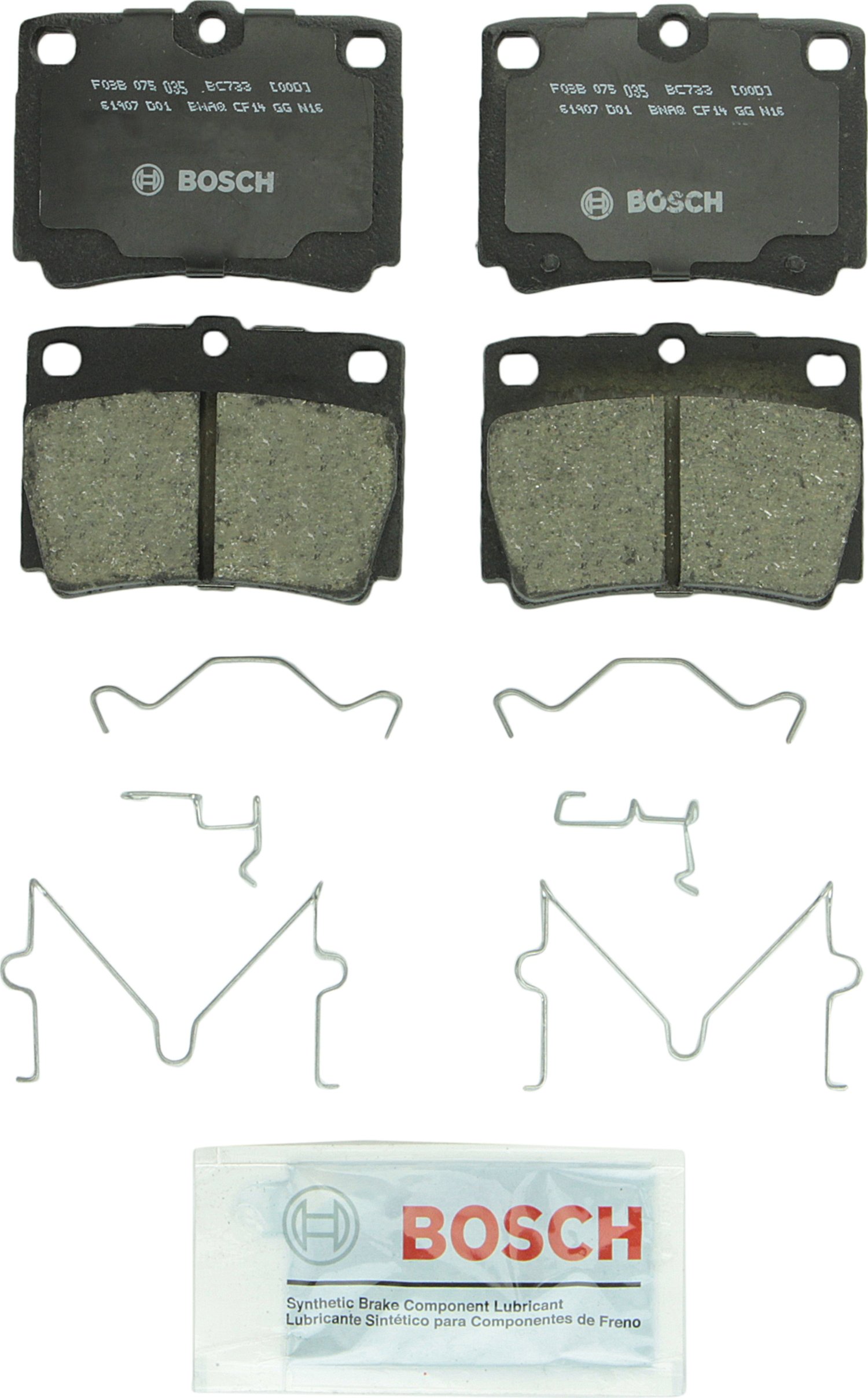 Bosch Automotive BP1078 QuietCast Premium Semi-Metallic Disc Brake Pad Set For: Subaru Forester, Legacy, Outback, B9 Tribeca, Tribeca, WRX, Front — view 215