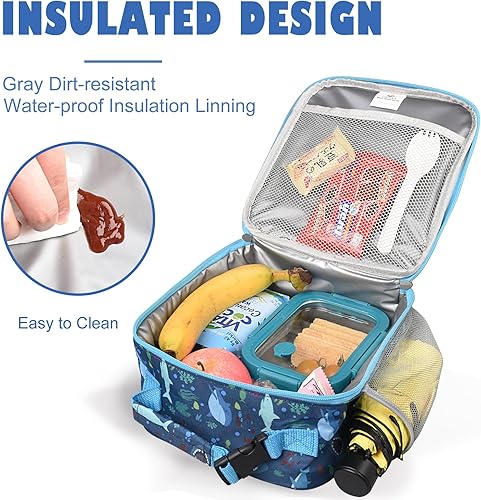 Miniatura 5 de Lonchera para niños, lonchera térmica de alta calidad para niñas y niños, bolsa suave mini hielera térmica reutilizable para el trabajo, escuela,