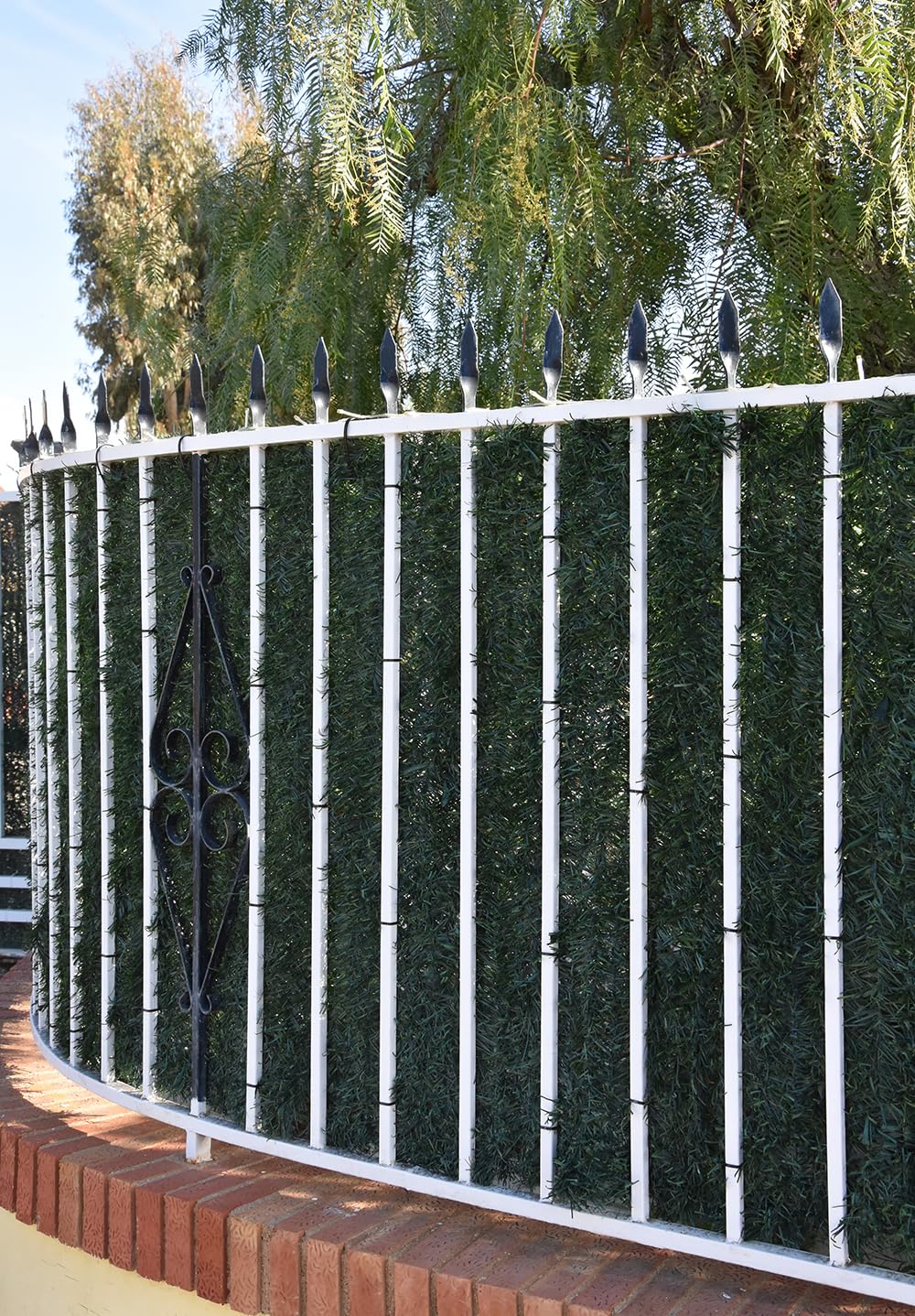 Suinga Seto Artificial Ocultacion 2x3 m | Seto Jardin Hoja Fina | Seto Ocultación 85% | Seto Artificial Verde Decorativo | Valla Jardin Exterior | Cerramiento Artificial 2x3 para Vallas de Ocultación
