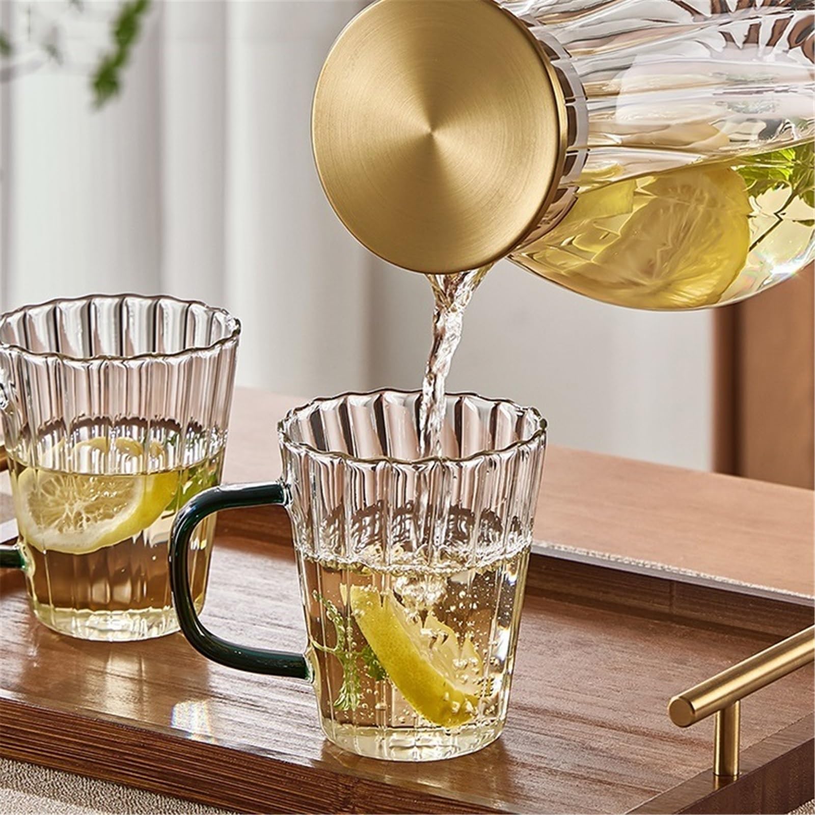 vasos de vidrio Clear Drinking Glasses ,Set of 2 Cristalería de cocina