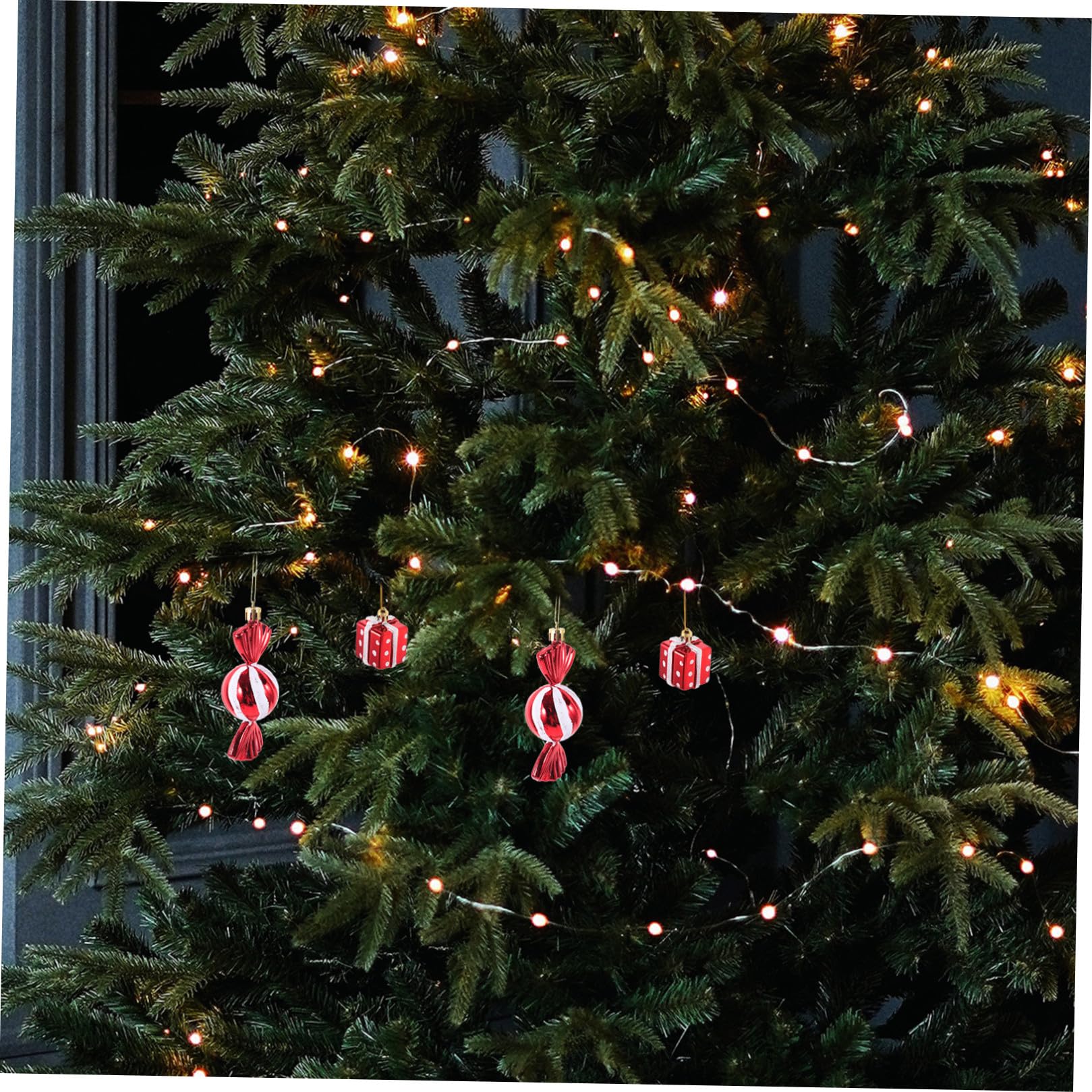 ABOOFAN 20 STK Weihnachtsdekorationen Aus Zuckerstangen Weihnachtsbonbonanhänger Weihnachtslutscherverzierungen Weihnachtsbaum Anhänger Weihnachtsbaumschmuck Christbaumschmuck Plastik
