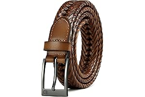 Durable and Sophisticated: Dockers Leather Braided Belt for Distinguished Style
