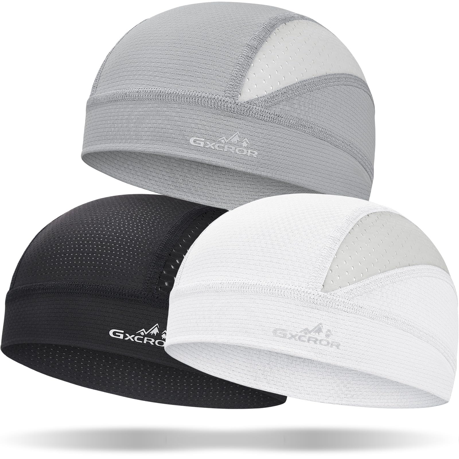 Cooling Skull Cap for Men Women Sweat-Wicking Breathable Mesh Liner for Helmets, Summer Cycling Motorcycle
