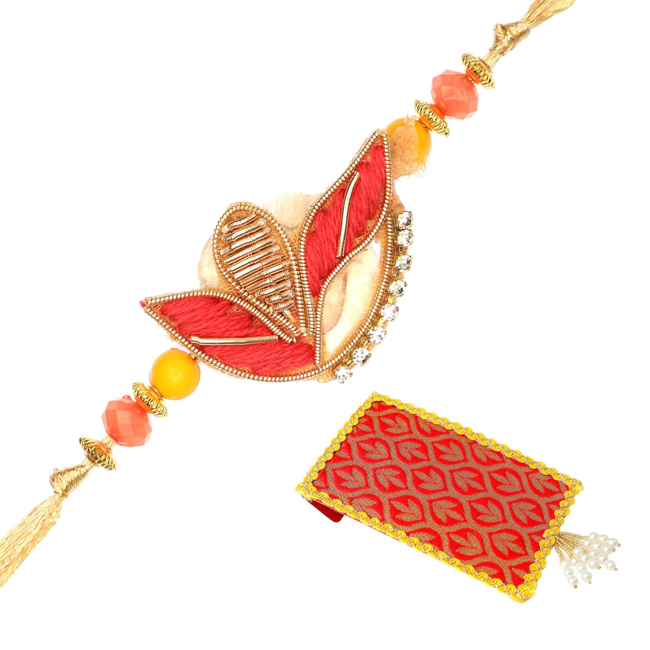 Aditri CreationSingle Rakhi for Brother Thread for Bhabhi Bhaiya and Design Rakhi Set Dora Bracelet with gift Pack in Red Bag for Brother Sister Indian Traditional Festival