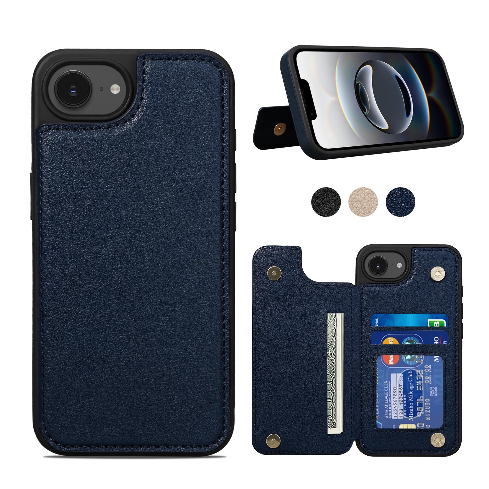 iPhone 16e用ネイビーケース Amazon.co.jp: Shlybaay iPhone 16e 用 ケース 背面 手帳型