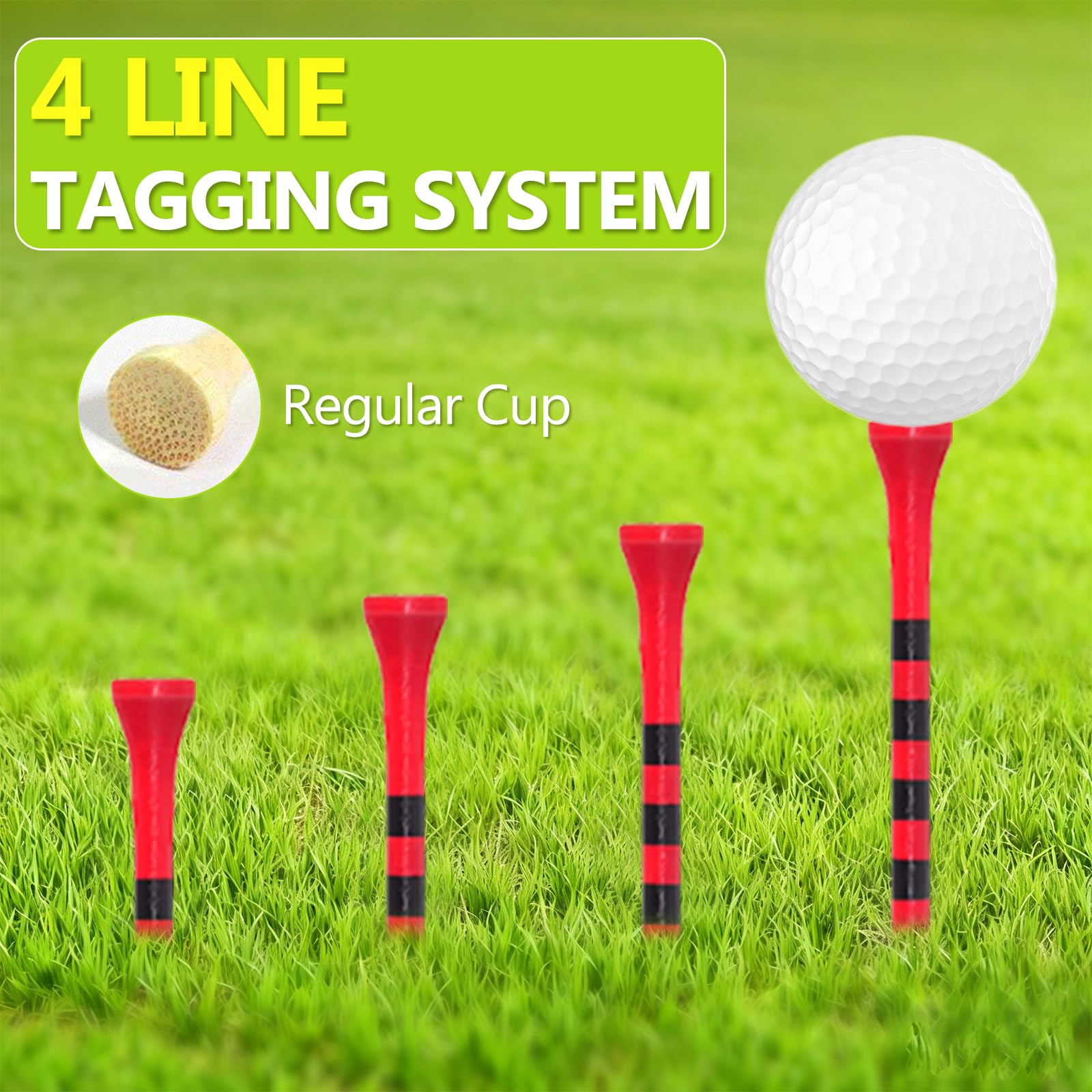 Tees de Golf 83mm Madera Multicolores Accesorios para Golfistas Aficionados y Profesionales