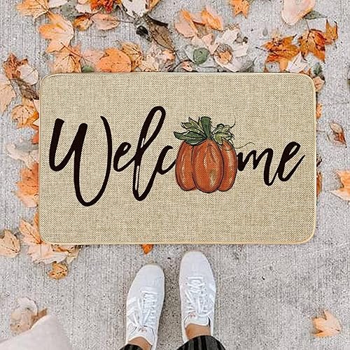 Miniatura 4 de Felpudos de 16 x 24 pulgadas para decoración de otoño, antideslizantes, para Acción de Gracias, otoño, granja, rústico, para interiores y