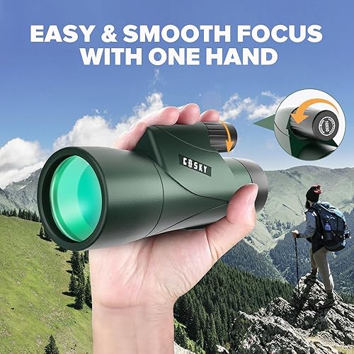 Miniatura 4 de Gosky Piper - Telescopio monocular para adultos, monocular para adultos, monocular de alta potencia, monocular adecuado para observación de aves,