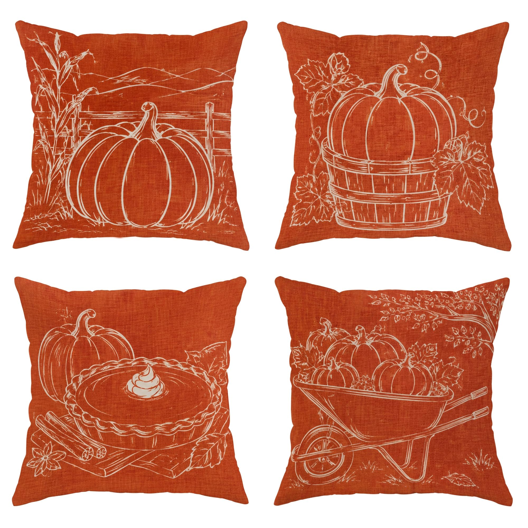 Housse de coussin citrouilles orange 55,9 cm pour en finir avec la décoration de salon triste