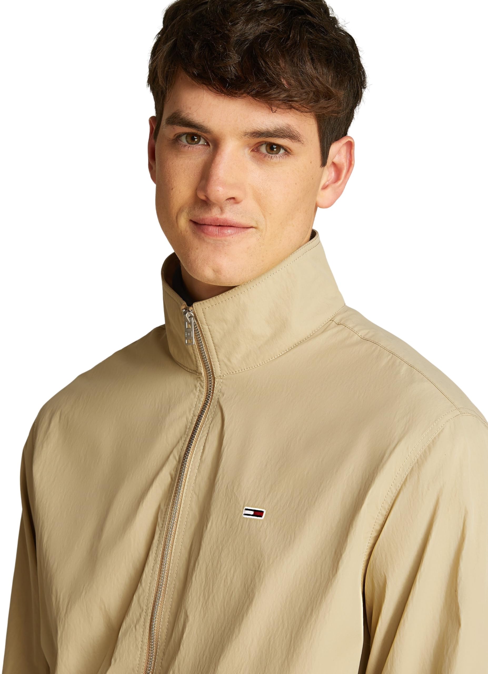 Tommy Jeans Uomo Giacca a Vento Essential Colletto alla Coreana