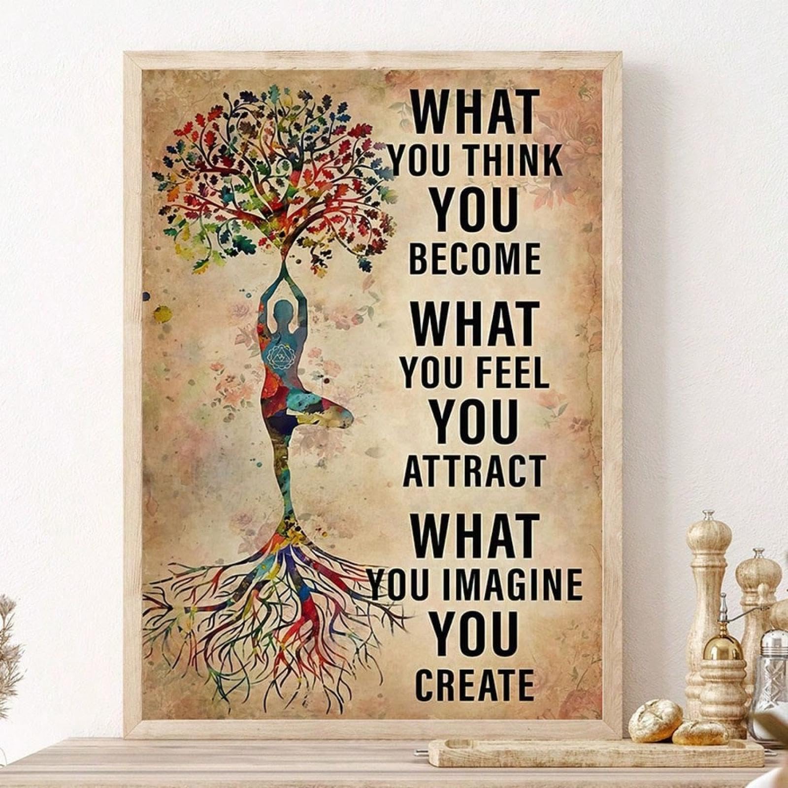 Lose Your Mind Find Your Soul affiche yoga encadrée 50x70 - 8