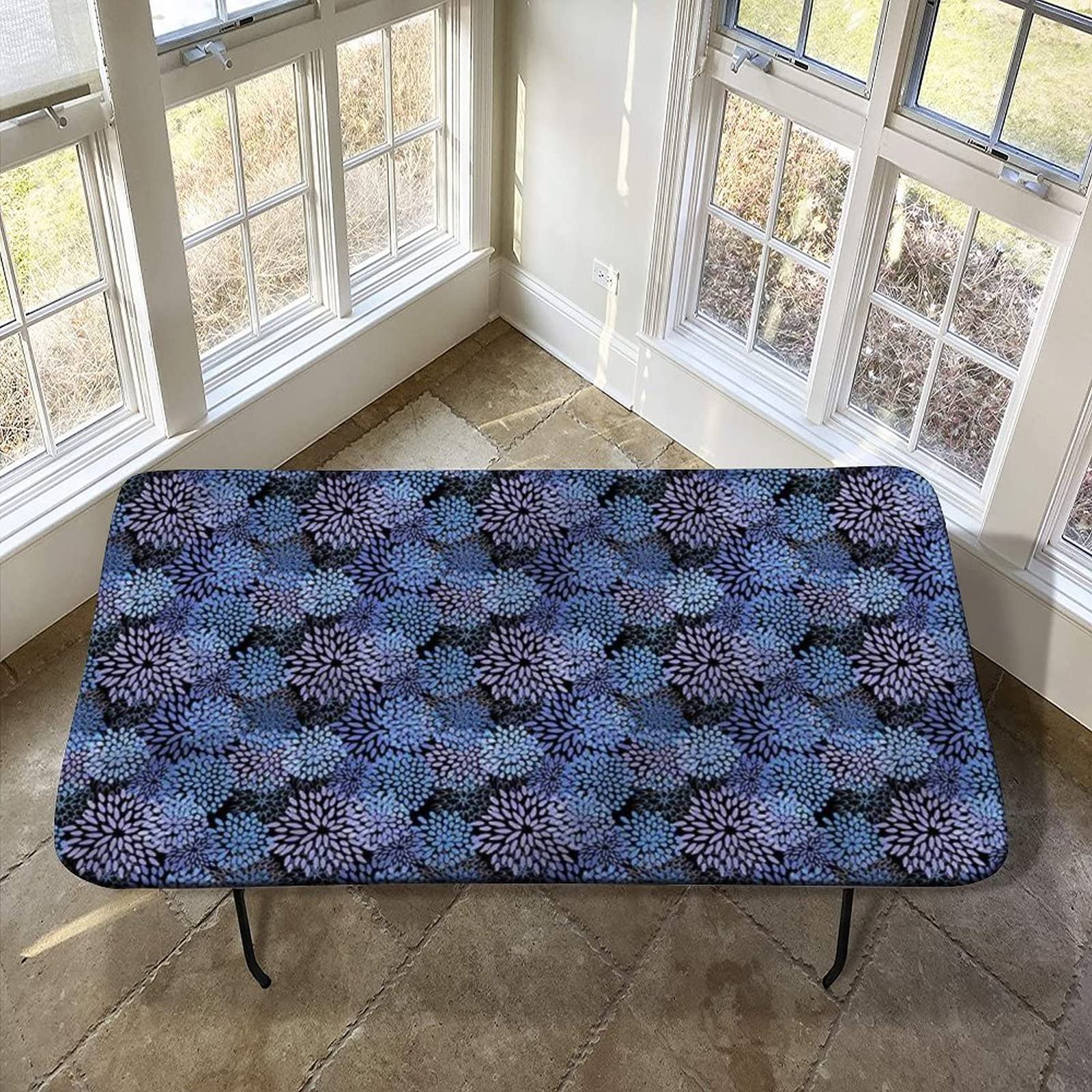 XISUNYA Paint Elastic Fitted Polyester Tablecloth, 24