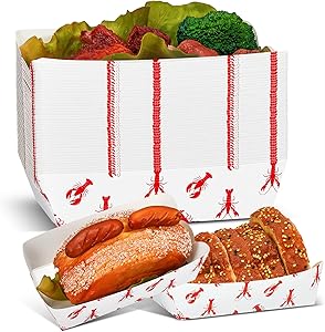 Ctosree 50 Pieces Crawfish Boil Plates