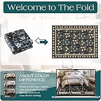 Vista 31 de Vintage Bohemian Entry Rug, 2x3 Small Entryway Rug Boho Kitchen Rugs Non-Slip Washable Indoor Door Mat, Distressed Floral Soft Accent Throw Rugs for