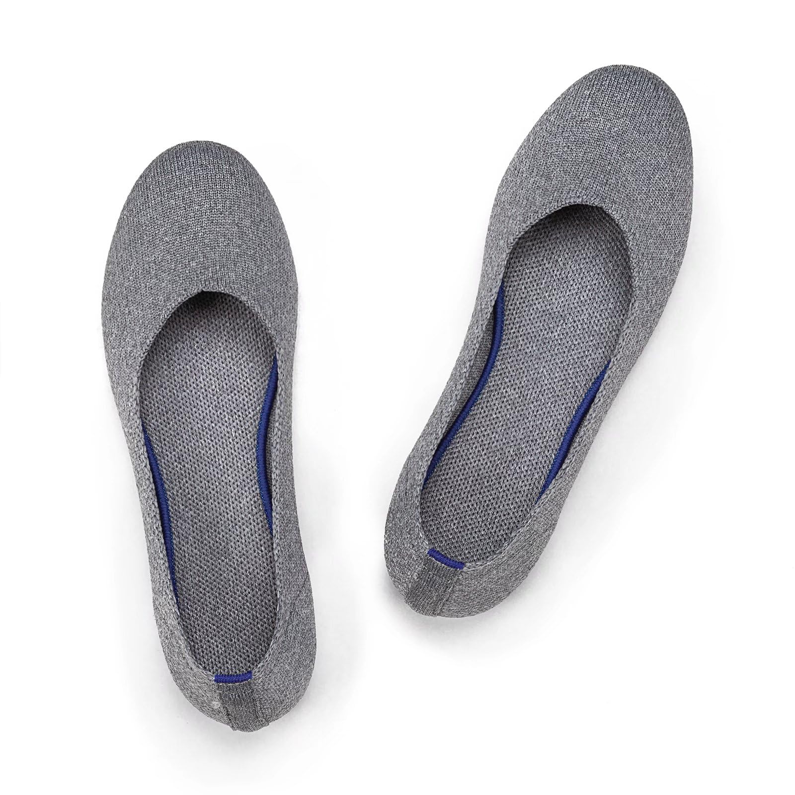 Frank Mully Women’s Ballerina Shoes, Slip-On Knit Dress Shoes, Pumps, Round Toe Ballet Flats