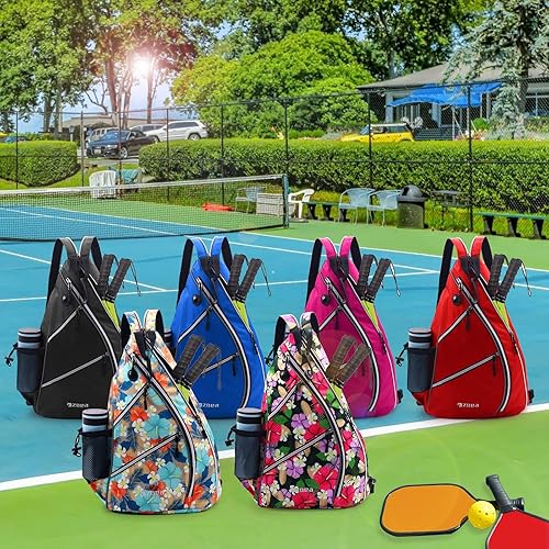 Miniatura 6 de ZOEA Bolsa de pickleball, bolsa deportiva de pickleball para mujeres y hombres, mochila de pickleball ajustable con gancho para cerca, soporte para