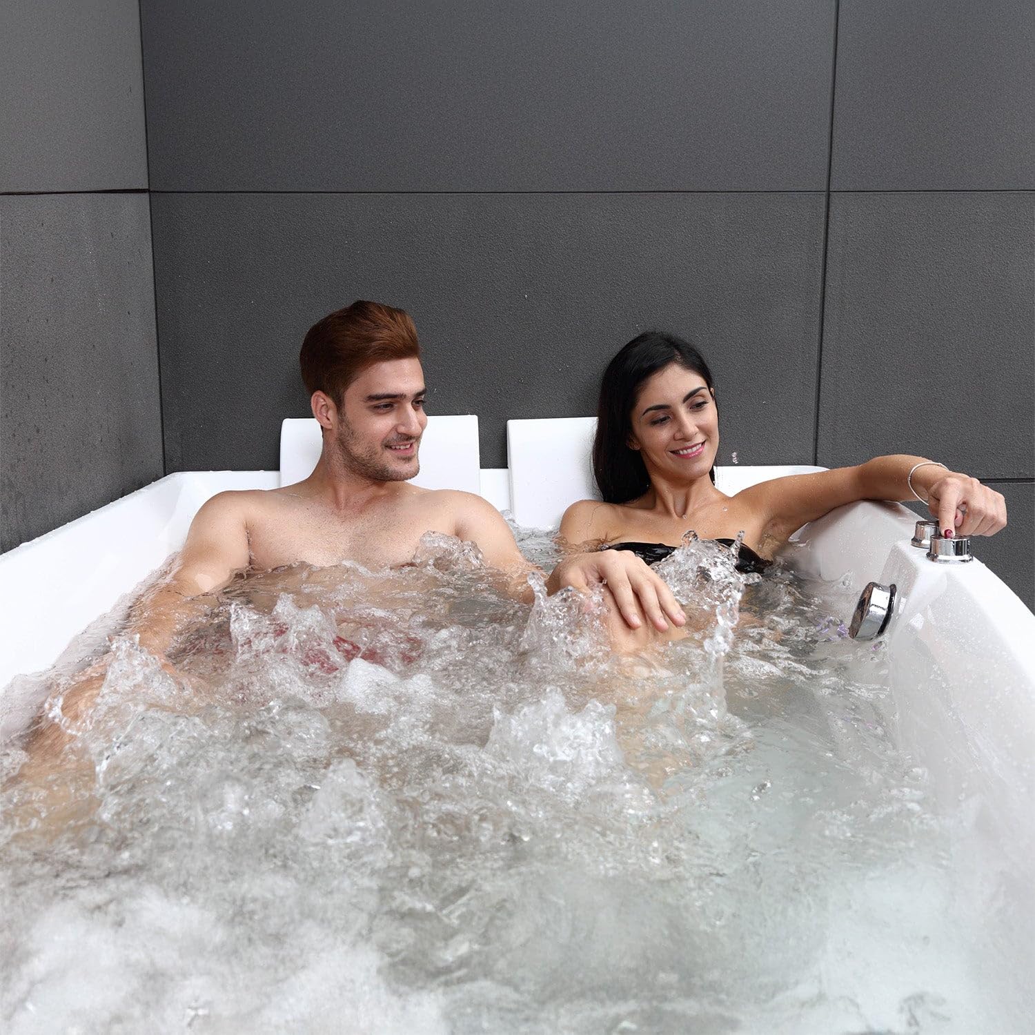 Baignoire Balnéo Sangha Duo Wave Droite 170 x120 x63 cm, by SPALINA