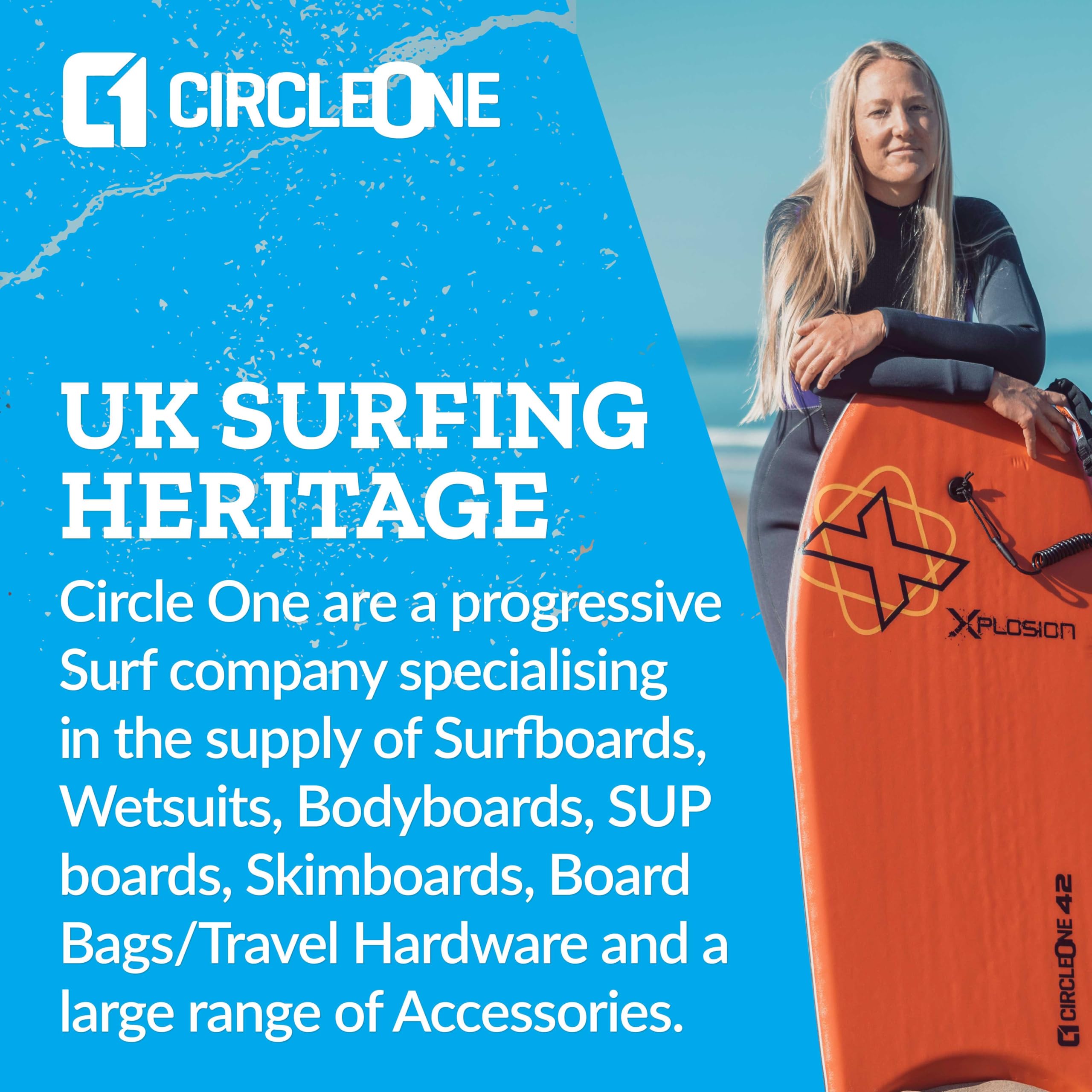 Circle One Borsa da viaggio per skimboard (adatta a tutte le tavole fino a 146 cm), blu