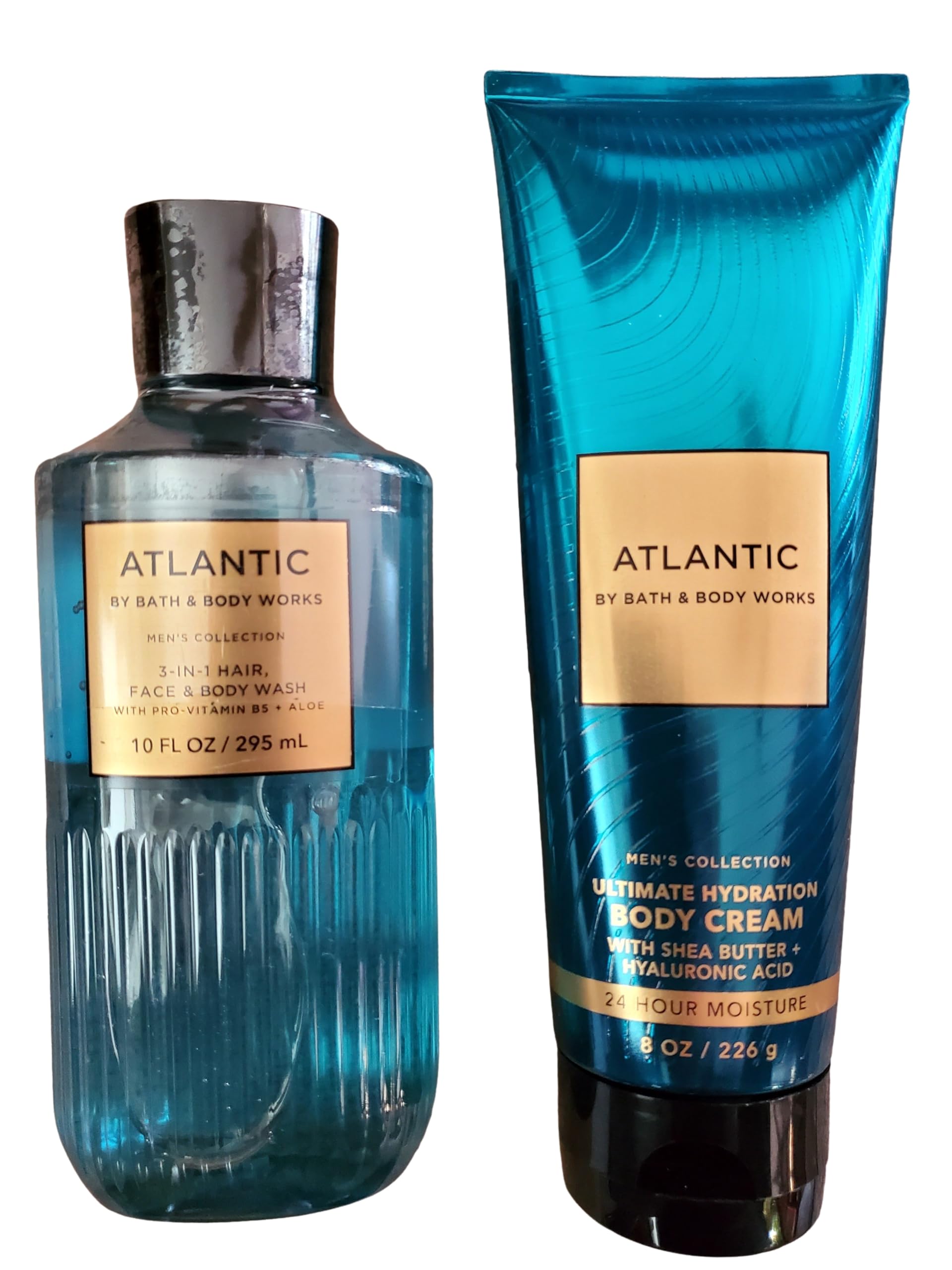 Bath & Body Works Men's Atlantic Ultimate Hydration Body Cream and Body Gel Wash 2 Piece Set