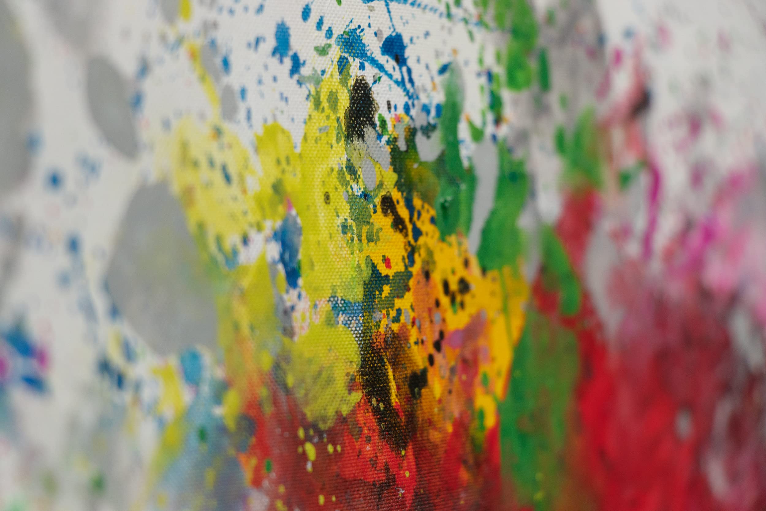 Abstrakt Design Acryl Gemälde auf Leinwand bunter Wald handgemalt Wandbilder 140x70 cm