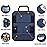 ULEEKA Car Backseat Organizer with 11 Table Holder, 10 Storage Pockets Seat Back Protectors Kick Mats for Kids Toddlers, Travel Accessories, 2 Pack, Blue