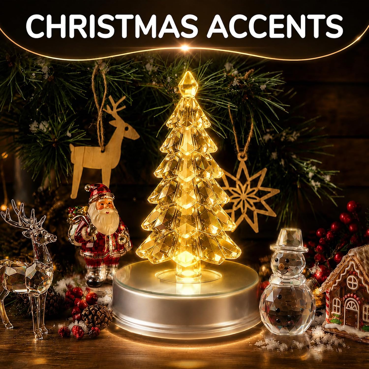 20 Pack LED Light Base Wireless Display Stand Colored LED Lighted Base for Glass Art Crystal Art Statue Display Stand Powered by Aaa Batteries Home Party Wedding Christmas Decor(Silver)