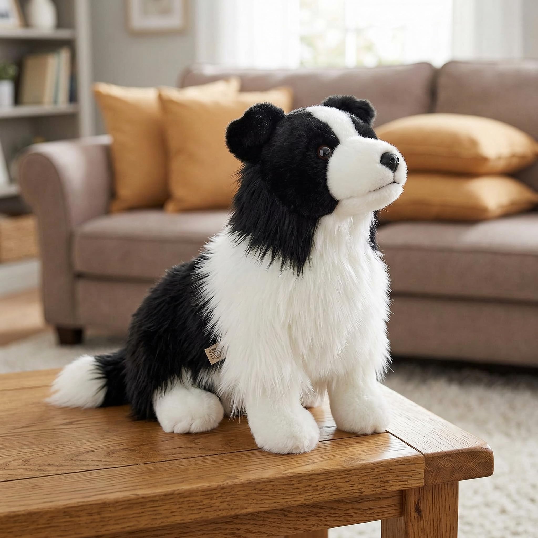 Amazon.co.jp: ZHONGXIN MADEボーダーコリー リアルなぬいぐるみ