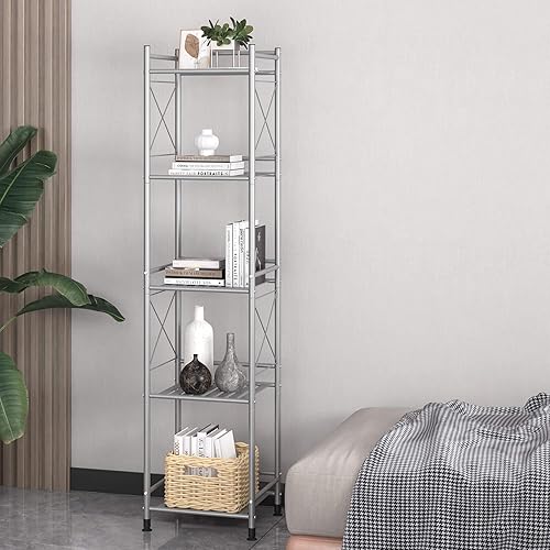 Miniatura 4 de TZAMLI Estantería de 3 niveles, estantes de metal, organizador de almacenamiento de baño, estante de almacenamiento resistente independiente para