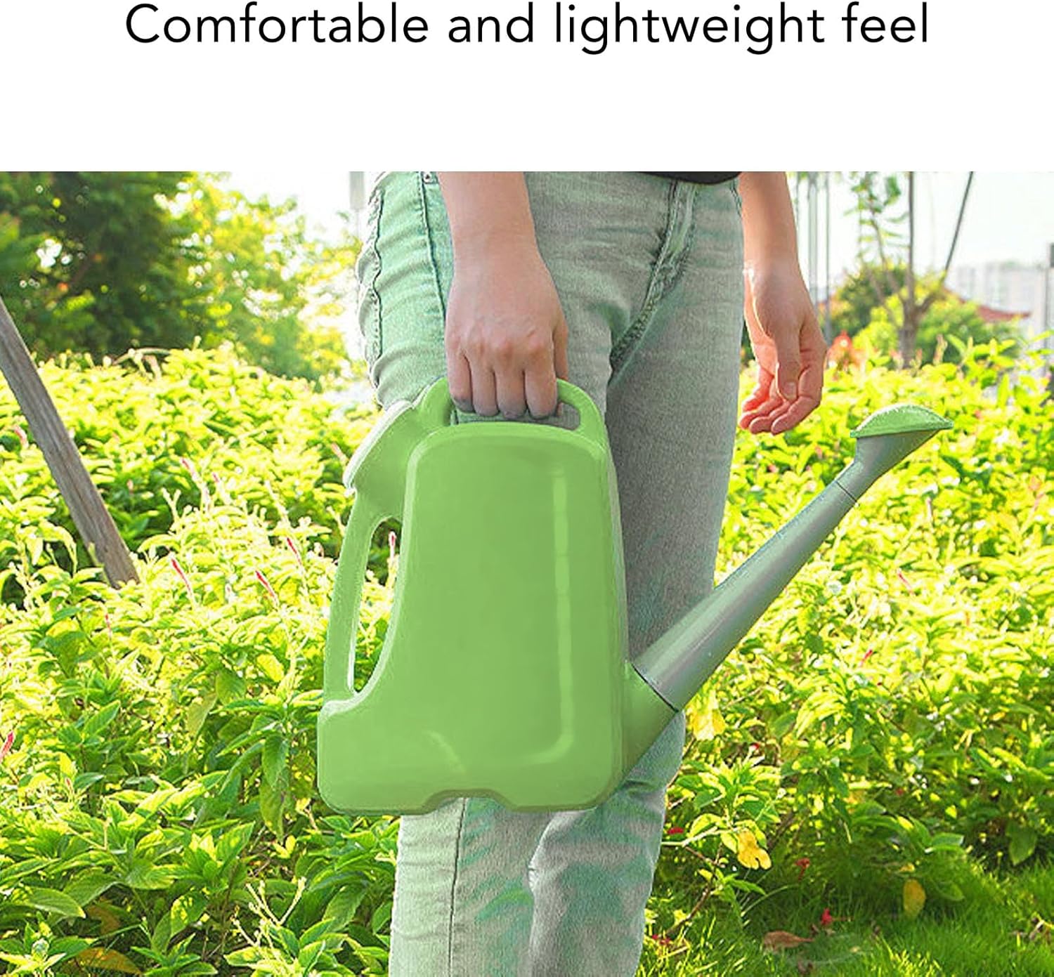 Garden Watering Can with Large Long Spout Durable Plastic Container for Outdoor Plants Flowers and House Plant Watering