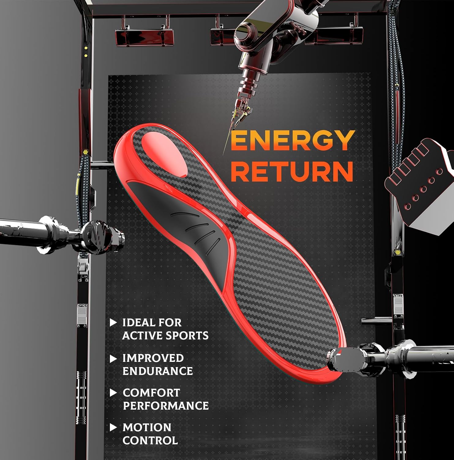 Carbon Fiber Insoles for Men & Women: Enhance Sport Performance in Running & Jump for Athletes, Plantar Fasciitis Relief Inserts, L, 10-10.5 Women, 8-8.5 Men - Image 5