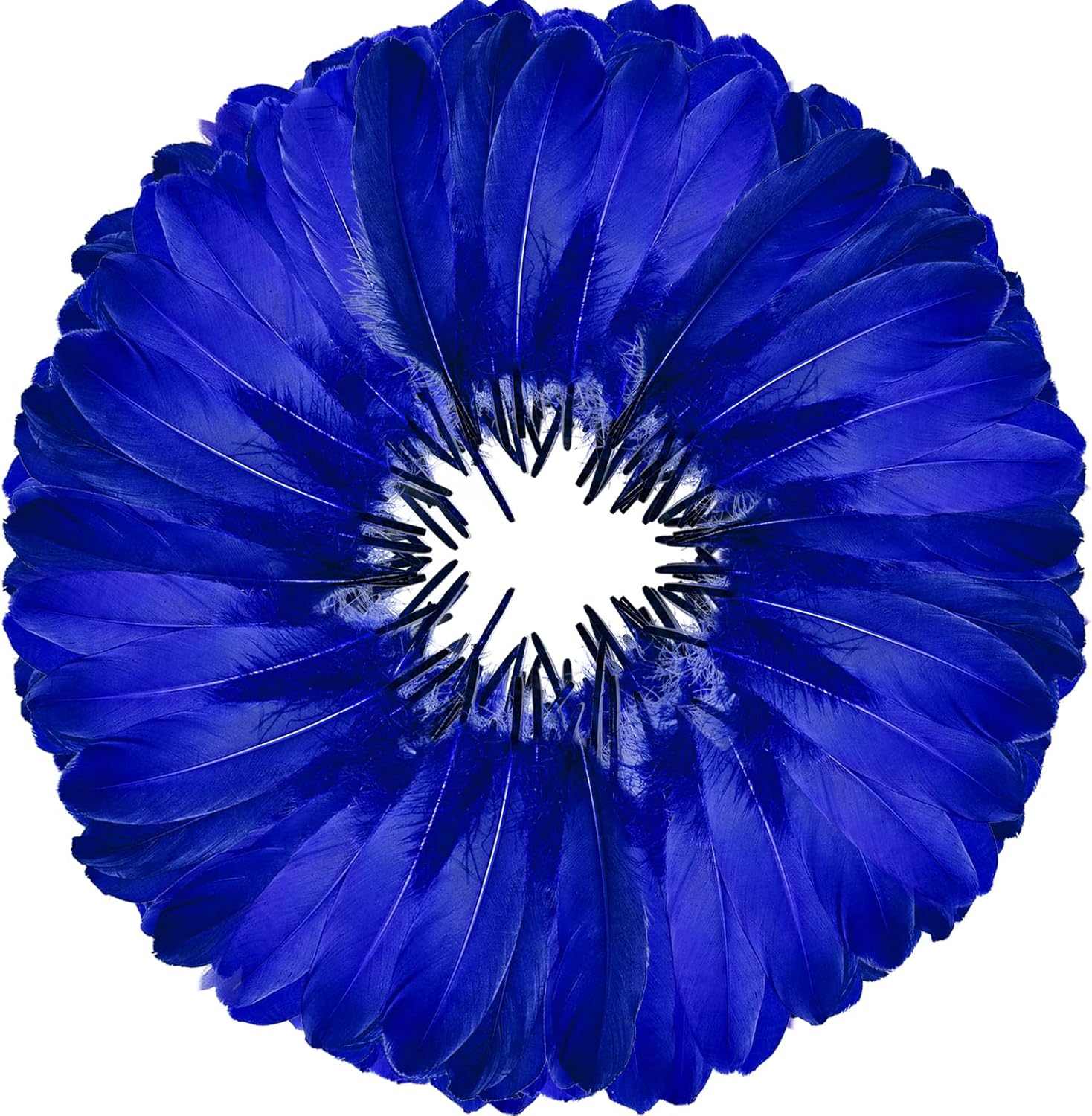 FeelfunFeather 120 plumas de ganso azul rey de 6 a 8 pulgadas, 5.9-7.9 in, decorativas, naturales, plumas de ganso Nagoire a granel para