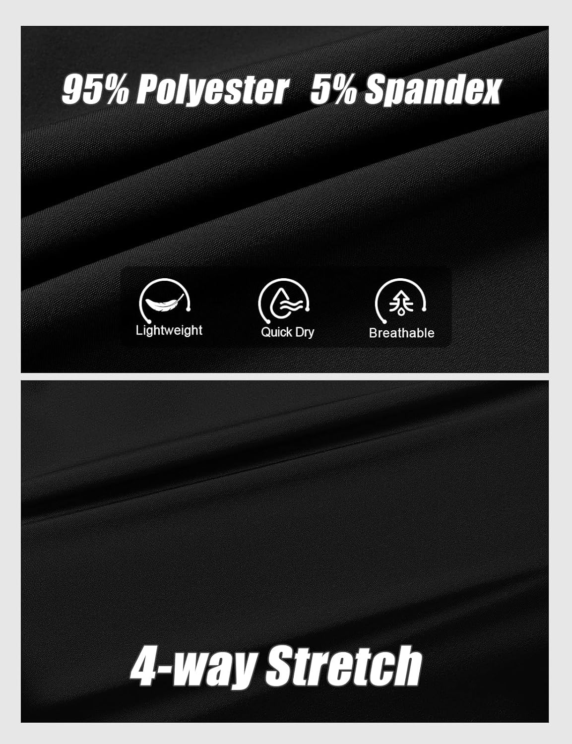 Rdruko Men's Sweatpants Lightweight Quick Dry Workout Joggers Running Gym Athletic Open Bottom Track Pants with Pockets,Black,L - Image 4