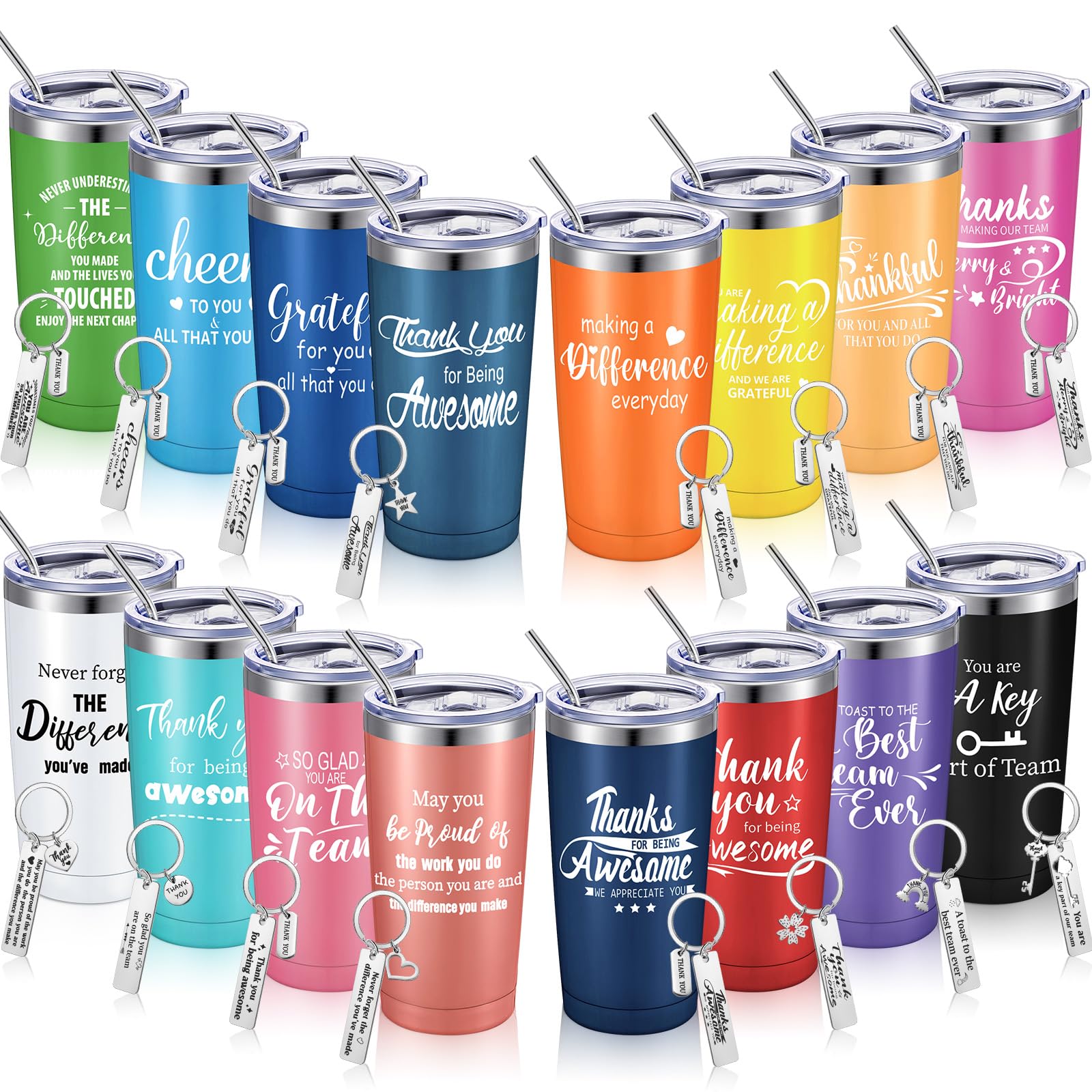 Gobelets inspirants 591 ml avec messages de gratitude pour remotiver vos fidèles employés