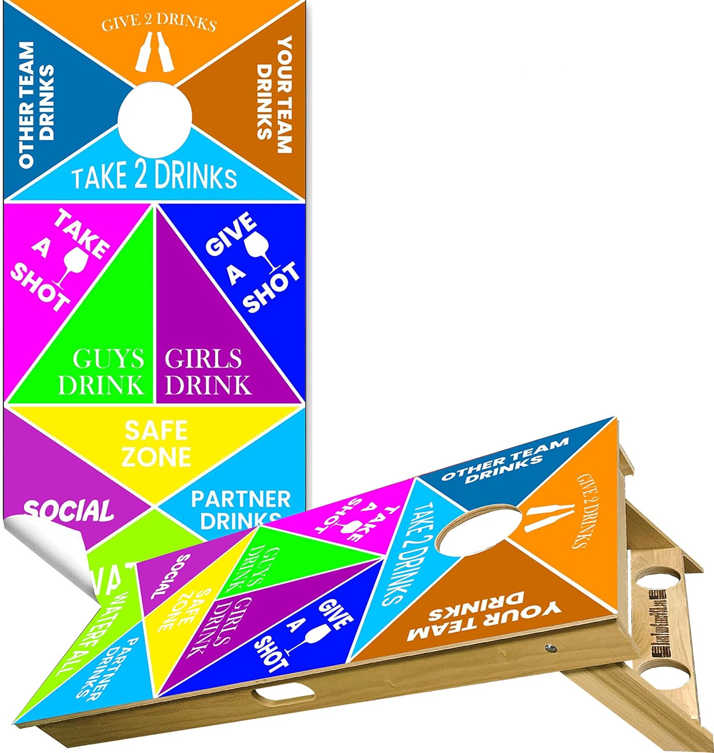 Cornhole Board Wraps, Cornhole Decals and Wraps for Boards (Set of 2), Cornhole Skins for Boards, Cornhole Board Covers