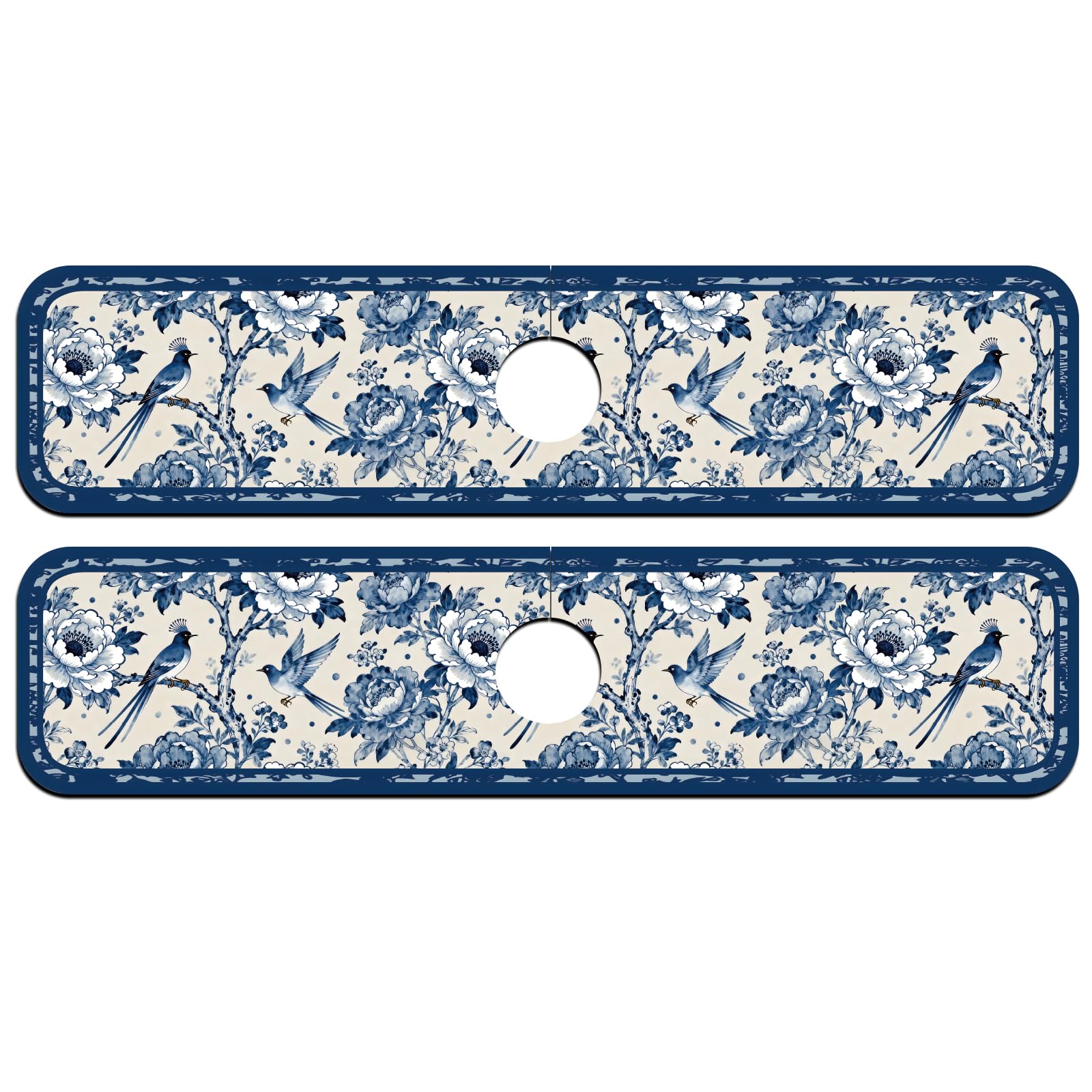 Tapis de robinet vintage à motifs oiseaux pour protéger et embellir votre évier de cuisine