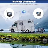 CAMECHO Caméra de Recul sans Fil 4,3 Pouces, Moniteur IPS HD IP68 Étanche, Vision Nocturne, Image Flip, Aide au Stationnement, Camera Recul Voiture Camion Caravane Camping-Car Remorque 12V - 7