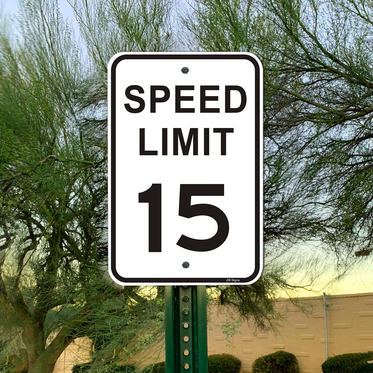 Amazon.com: Speed Limit 15 MPH Sign 4-Pack Slow Down Traffic Sign