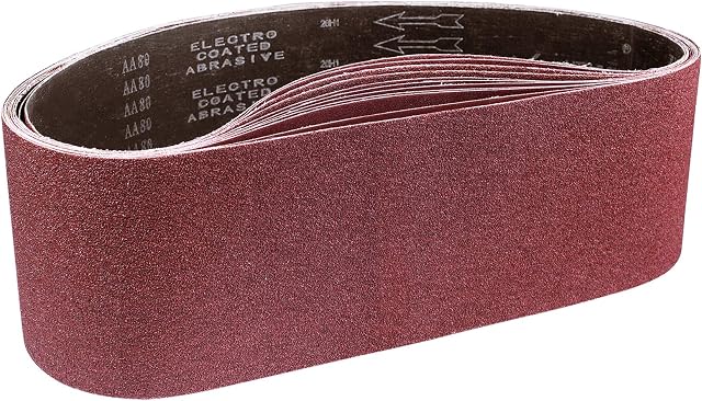 STEBRUAM Taśmy szlifierskie 150 x 1220 mm, zestaw taśm szlifierskich, ziarnistość 80/120/150/240/400, do szlifierek taśmowych, szlifierek, piłowania, ostrzenia i usuwania rdzy (5 sztuk)