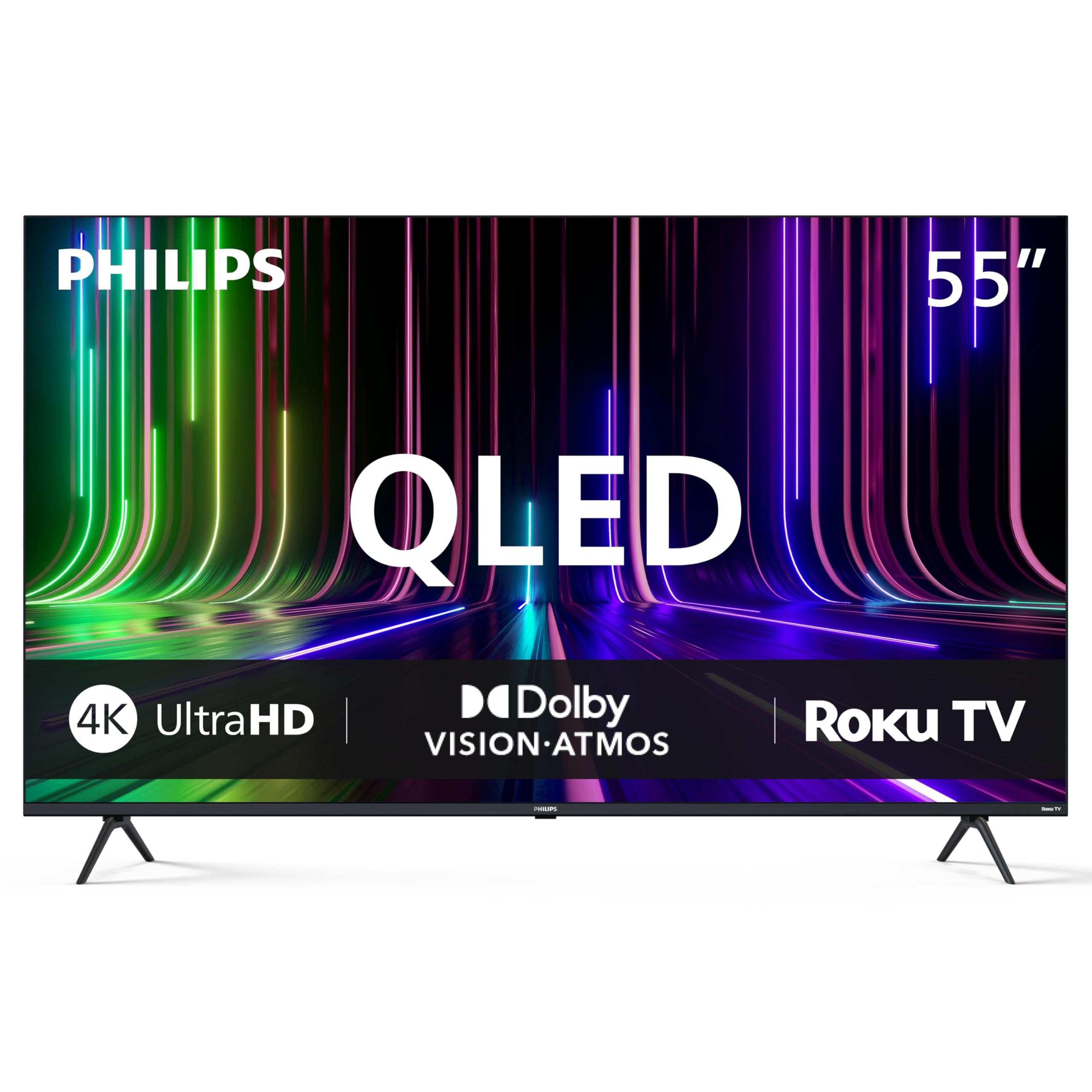 Philips 55PQL7676/F6 QLED Series 7600 55-Inch 4K UHD QLED Roku TV