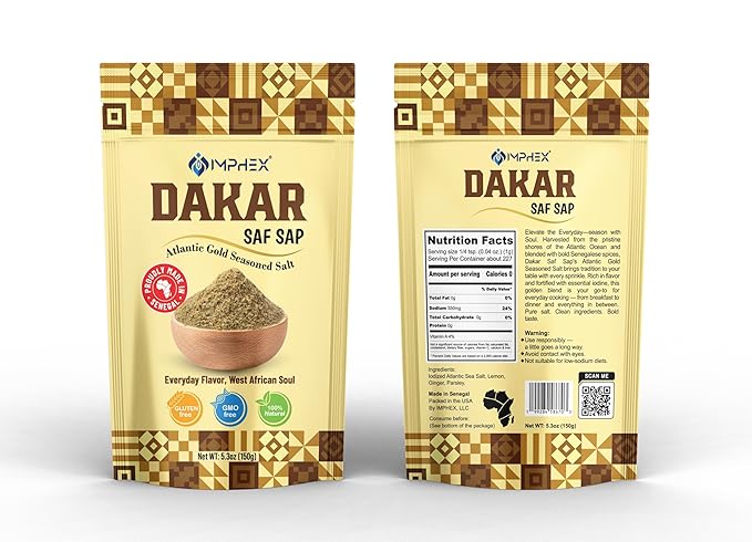 Imphex Dakar Saf Sap Sal Sazonada Senegalesa Atlántico 150g miniatura 9