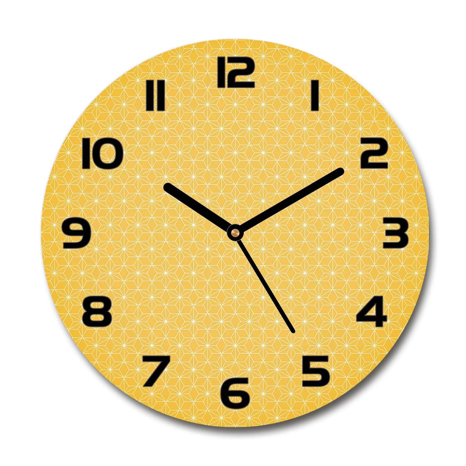 Horloge en Verre 60x60cm Tulup Horloge Silencieuse Salon Impression Moderne Motif Étoiles