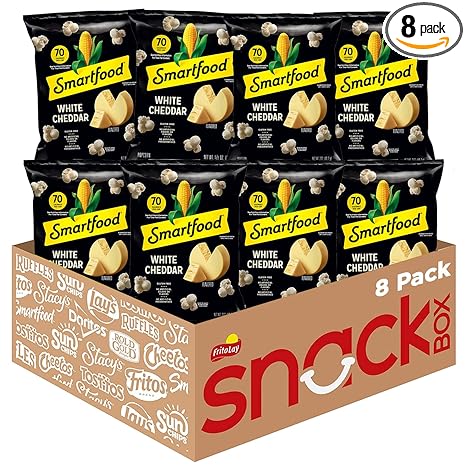 Smartfood White Cheddar Flavored Popcorn, 2.0 Ounce, 8 Count
