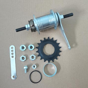 Silver Bicycle Coaster Brake Hub/Bike Brake Rear Hub 32 Hole/18T Stainless Steel