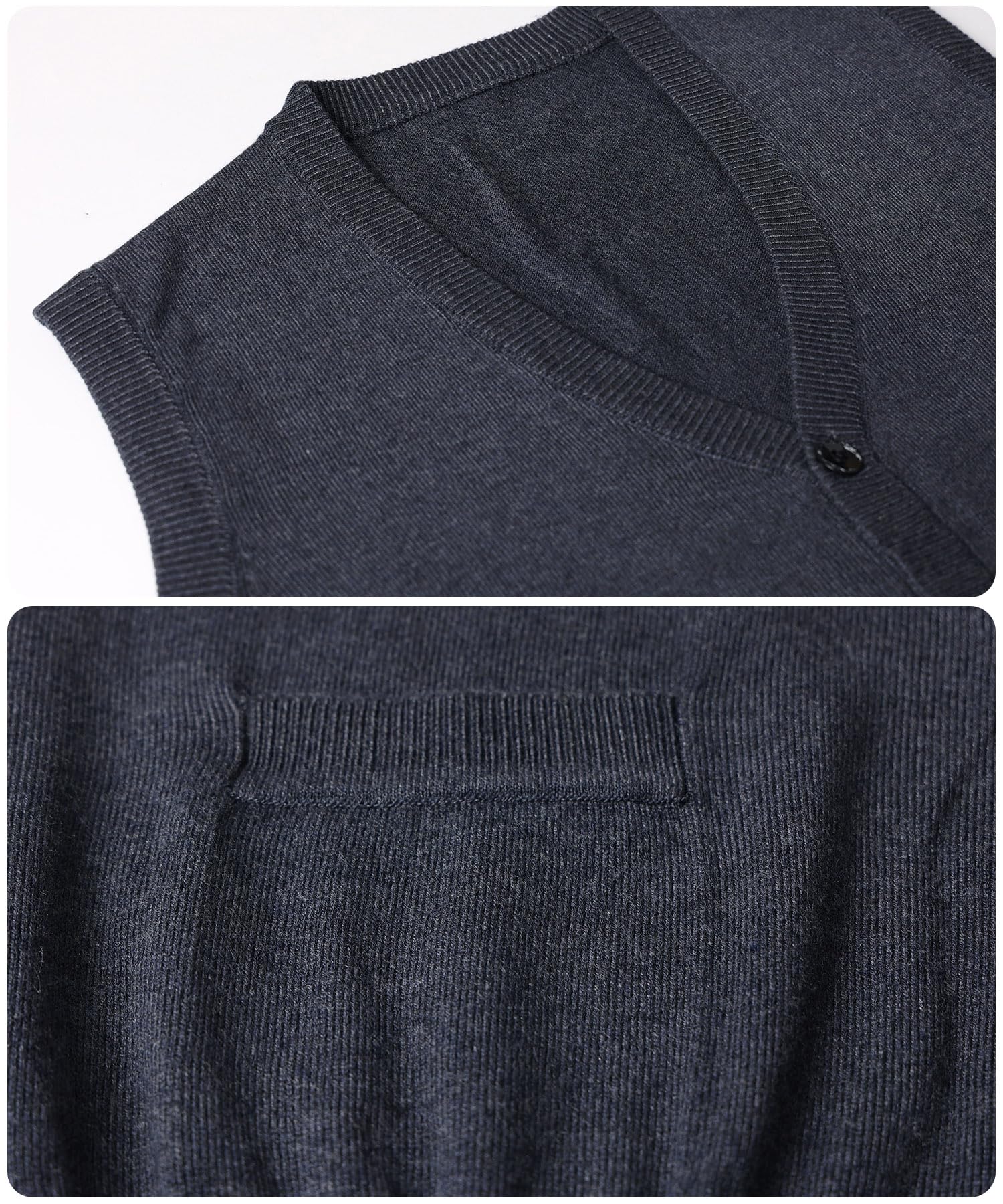Herren Strickweste Ärmellos Zopfmuster Wollmischung Weste Strickjacke ohne Ärmel Strickpullover Tank Tops mit Knöpfen für Gentleman