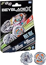 Beyblade X Gill Shark 4-70O BX & Pearl Tiger 3-60U BX Dual Pack Set with 2 Right-Spinning Tops; Authentic Takara Tomy Battle Tops; Games/Toys for Boys & Girls 8+