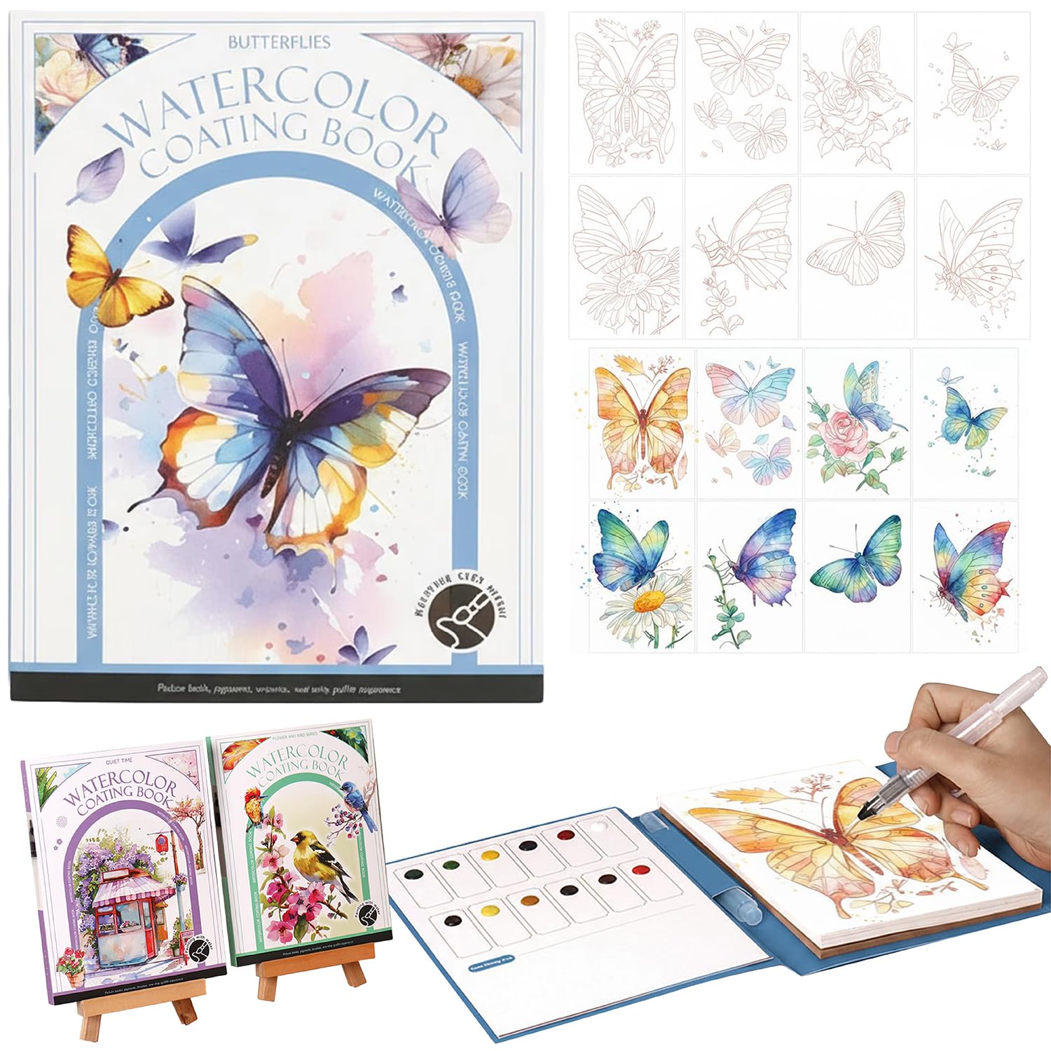 Watercolor Painting Book for Beginners - Travel Art Kit -1