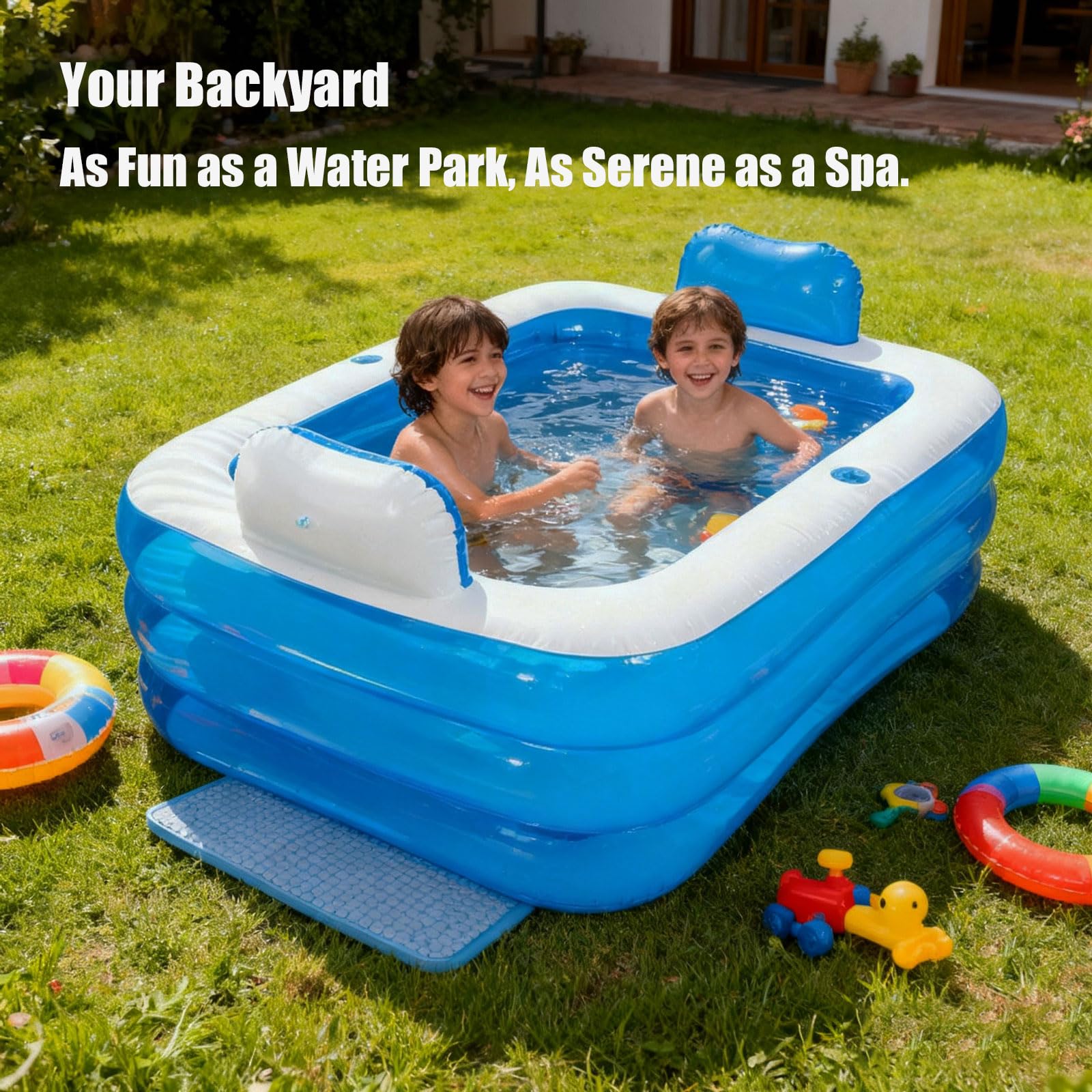 Aufblasbare Badewanne für Erwachsene – Kippsicher & Auslaufsicher, Faltbare Mobile SPA-Wanne mit Elektro-Pumpe, Verdicktes PVC, Ideal für Eisbad & Entspannung (Garten, Balkon, Dusche)