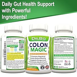 Colon Cleanse Detox Formula - Natural Bowel Cleanser Pills for Intestinal Bloating & Fast Digestive Cleansing - Daily Constipation Relief Supplement Gut, Belly, Stomach - Women Men Herbal Weight Flush