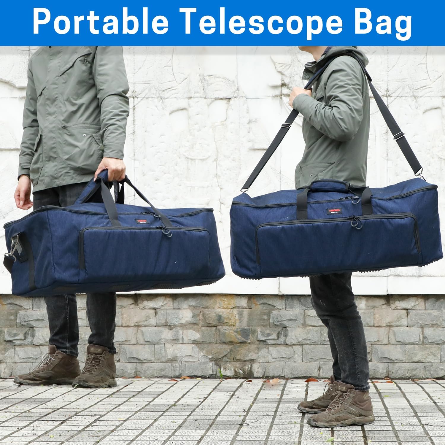 VISEMAN Teleskoptasche 76,2 cm, gepolsterte Teleskoptasche mit verstellbarem Schultergurt, Tragetasche für Celestron-Teleskop, Aufbewahrungsstativ und Zubehör
